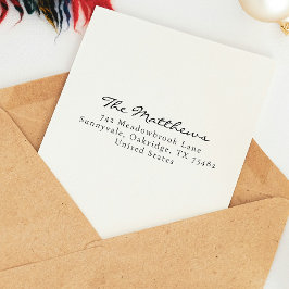 Carimbo Auto Entintado Endereço de devolução minimalista moderno