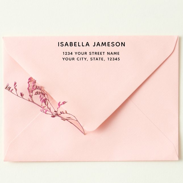 Carimbo Auto Entintado Endereço de Devolução Minimalista Moderno (Criador carregado)