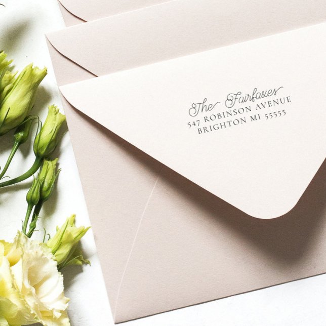 Carimbo Auto Entintado Endereço de Devolução Moderno (Criador carregado)