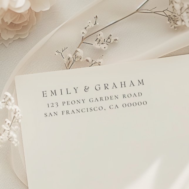 Carimbo Auto Entintado Endereço de Devolução Moderno Simples (Criador carregado)