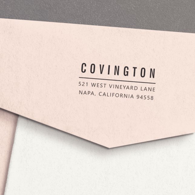 Carimbo Auto Entintado Endereço de Devolução Moderno Simples (Criador carregado)