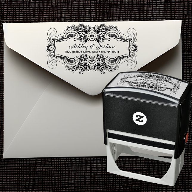 Carimbo Auto Entintado Endereço de devolução oral oral inspirado na Vinta (Criador carregado)