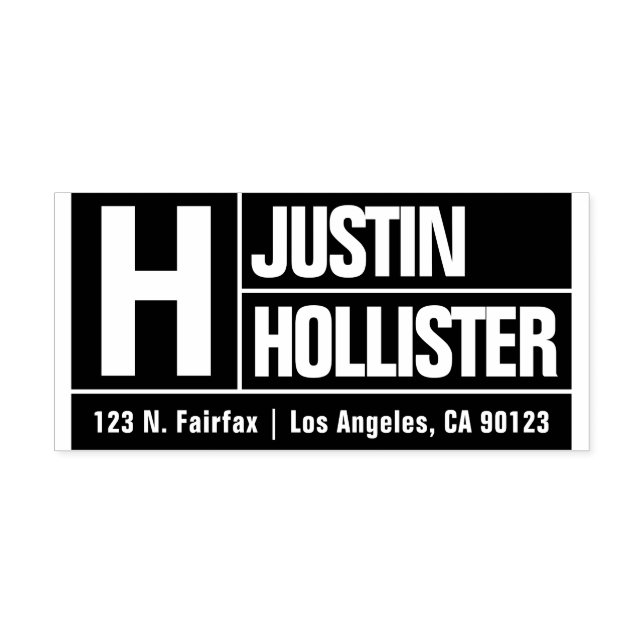 Carimbo Auto Entintado Endereço de devolução para tipografia grande e mod (Design)