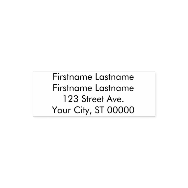 Carimbo Auto Entintado Endereço de devolução para um casal casado com doi (Design)