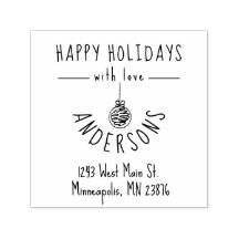 Endereço de devolução personalizada da família de 