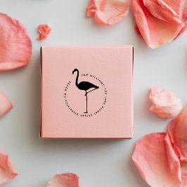 Carimbo Auto Entintado Endereço de devolução personalizada do Flamingo tr