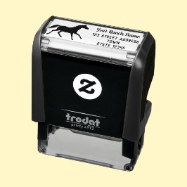 Carimbo Auto Entintado Endereço de Devolução Personalizada Horse Ranch