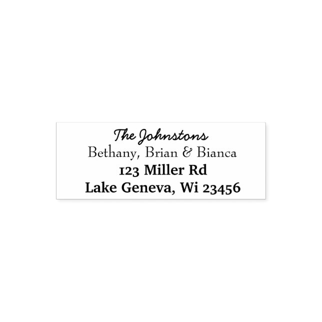 Carimbo Auto Entintado Endereço de devolução personalizado (Design)