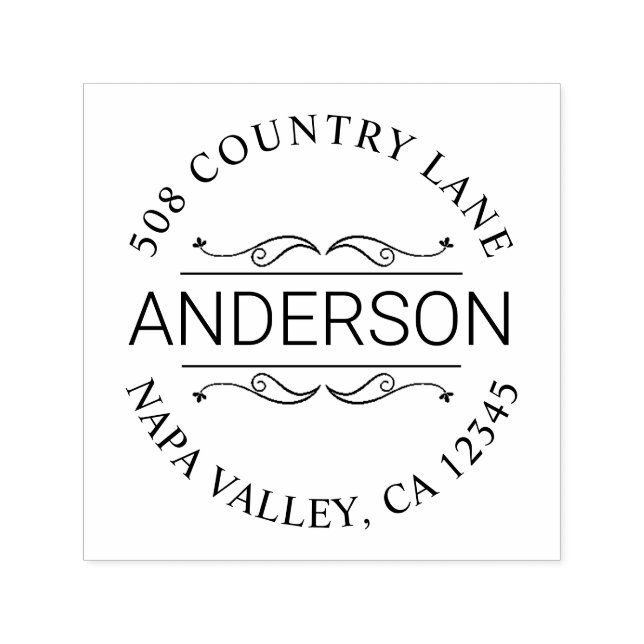 Carimbo Auto Entintado Endereço de devolução personalizado (Design)