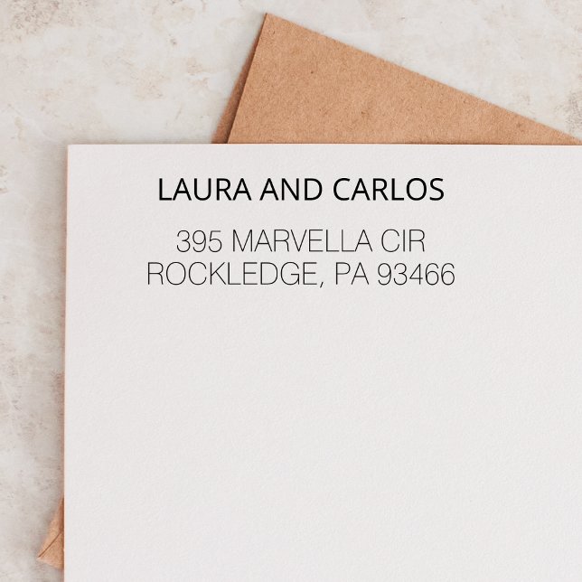 Carimbo Auto Entintado Endereço de Devolução Personalizado Casamento Salv (Criador carregado)