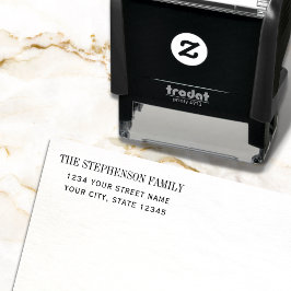 Carimbo Auto Entintado Endereço de Devolução Personalizado Clássico Moder
