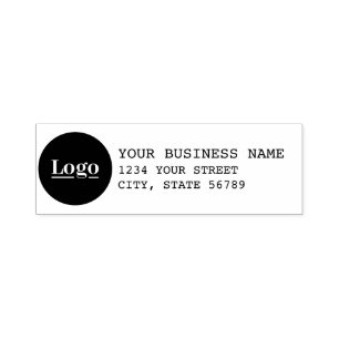 Carimbo Auto Entintado Endereço de devolução personalizado com logotipo