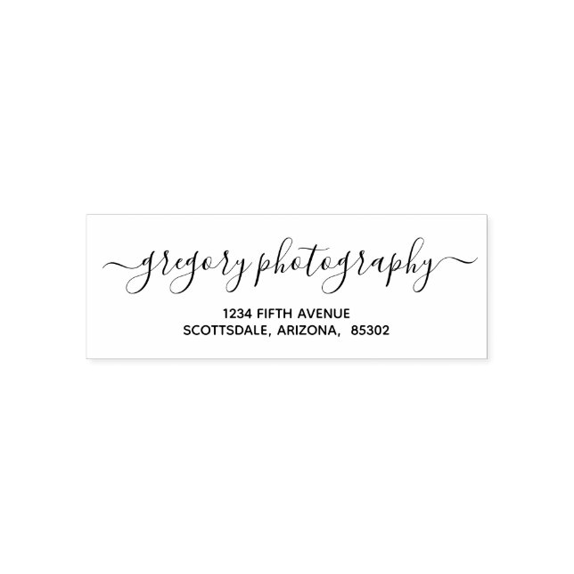 Carimbo Auto Entintado Endereço de devolução personalizado da empresa/emp (Design)