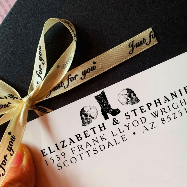 Carimbo Auto Entintado Endereço de Devolução Personalizado de Estética de (Criador carregado)