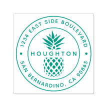 Endereço de devolução personalizado do abacaxi tro