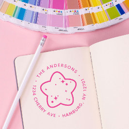 Carimbo Auto Entintado Endereço de devolução personalizado do Hello Baby