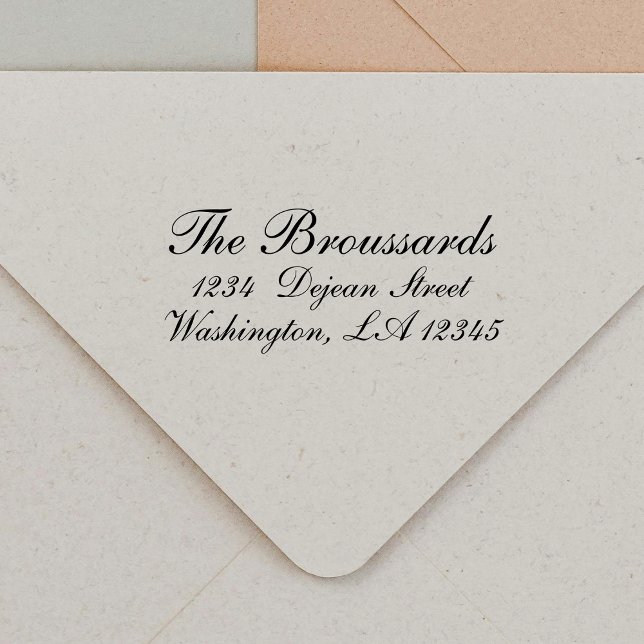 Carimbo Auto Entintado Endereço de devolução personalizado do Na moda Scr (Criador carregado)