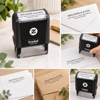 Carimbo Auto Entintado Endereço de Devolução Personalizado Minimalista