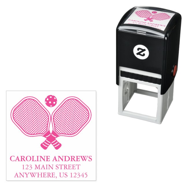 Carimbo Auto Entintado Endereço de devolução personalizado Pickleball (In Situ)