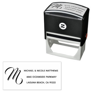 Carimbo Auto Entintado Endereço de devolução personalizado simples e eleg