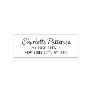 Carimbo Auto Entintado Endereço de Devolução Pessoal Profissional em Rote