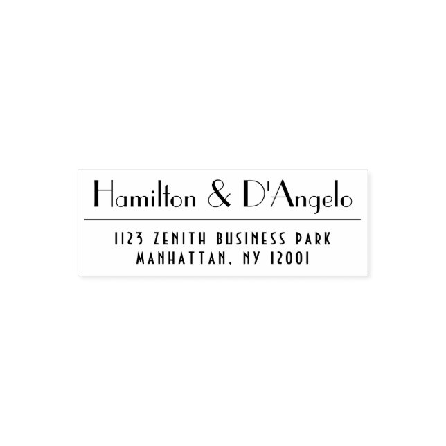 Carimbo Auto Entintado Endereço de devolução profissional formal (Design)