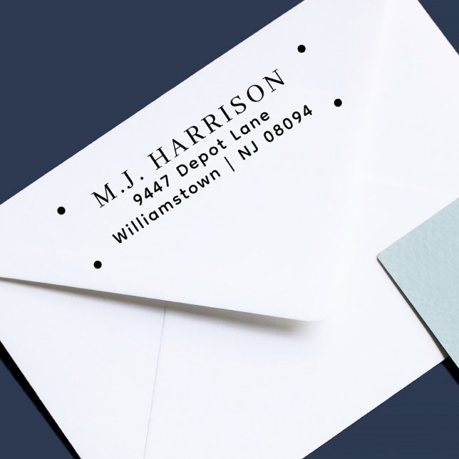 Carimbo Auto Entintado Endereço de Devolução Profissional Moderno Simples (Criador carregado)