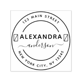 Carimbo Auto Entintado Endereço de devolução profissional ou pessoal