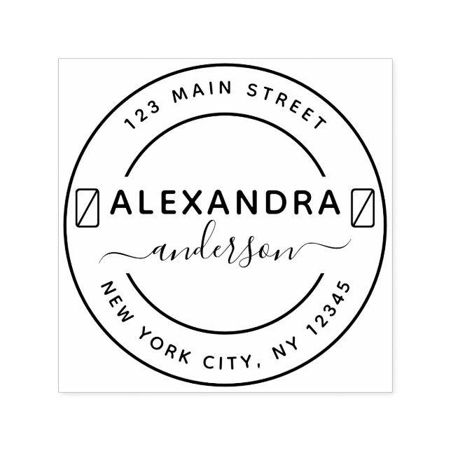 Carimbo Auto Entintado Endereço de devolução profissional ou pessoal (Design)