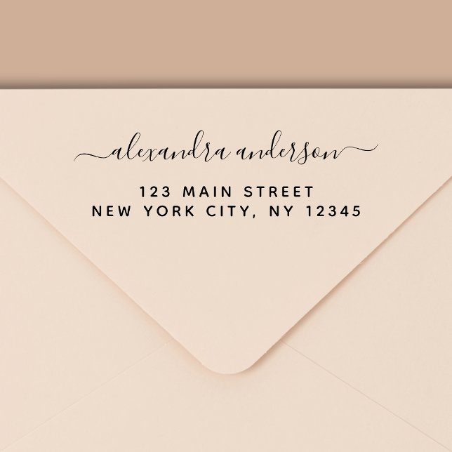 Carimbo Auto Entintado Endereço de devolução profissional ou pessoal (Criador carregado)