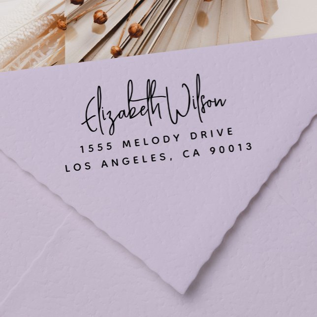 Carimbo Auto Entintado Endereço de devolução profissional ou pessoal (Criador carregado)