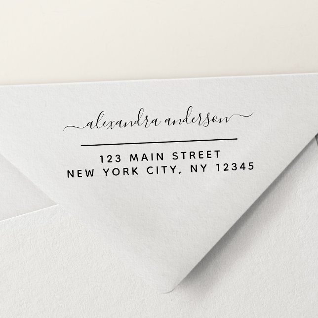 Carimbo Auto Entintado Endereço de devolução profissional ou pessoal (Criador carregado)