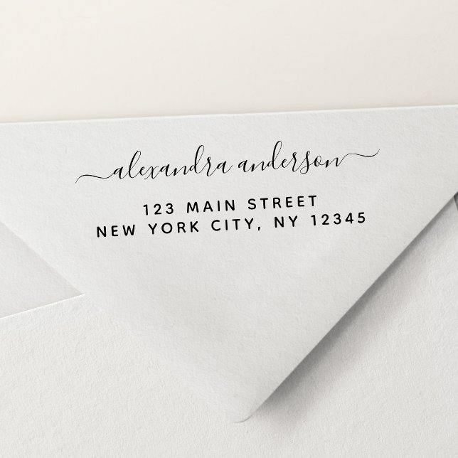 Carimbo Auto Entintado Endereço de devolução profissional ou pessoal (Criador carregado)