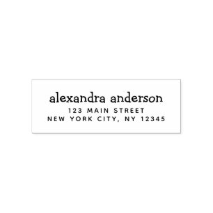 Carimbo Auto Entintado Endereço de devolução profissional ou pessoal