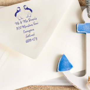 Carimbo Auto Entintado Endereço de devolução Puffin