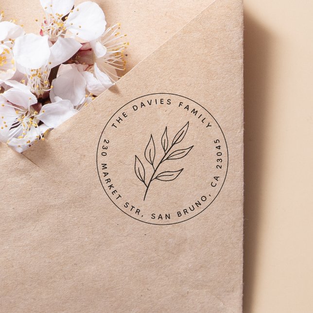 Carimbo Auto Entintado Endereço de devolução semanal minimalista (Stamp Mock-up)