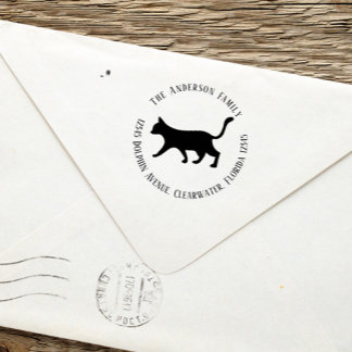 Carimbo Auto Entintado Endereço de devolução Simples Pet Preto Minimalist