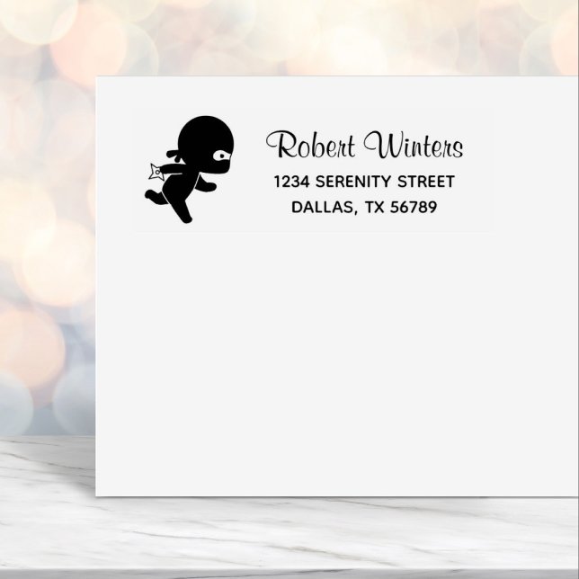 Carimbo Auto Entintado Endereço de Execução Ninja Tiny (Criador carregado)