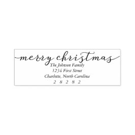 Carimbo Auto Entintado Endereço de Férias Personalizadas do Feliz Natal