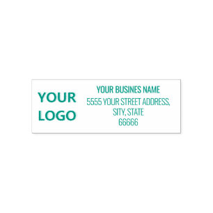 Carimbo Auto Entintado Endereço de logotipo personalizado Nome da empres