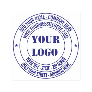 Carimbo Auto Entintado Endereço de nome de logotipo personalizado no sit