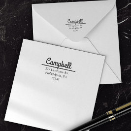 Carimbo Auto Entintado Endereço de Remessa de Letreiro à Mão Boho