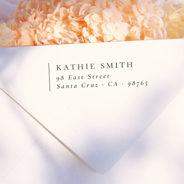 Carimbo Auto Entintado Endereço de Retorno Alinhado à Esquerda Mínimo Chi (Criador carregado)