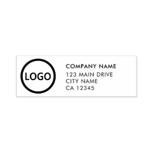 Carimbo Auto Entintado Endereço de Retorno Comercial Logotipo Profissiona