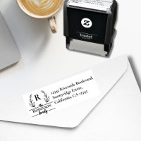 Endereço de Retorno de Casal Personalizável Elegan
