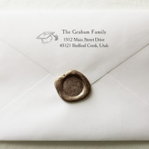 Endereço de Retorno de Formatura com Chapéu de Gra