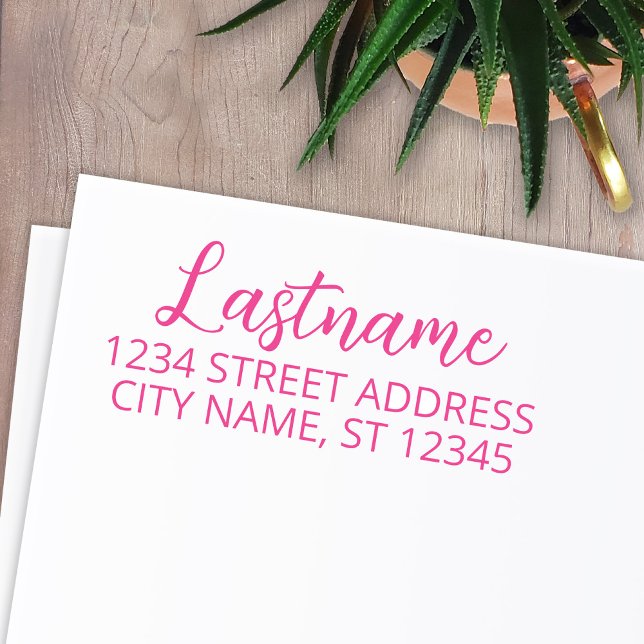 Carimbo Auto Entintado Endereço de retorno de nome de família personaliza (Criador carregado)