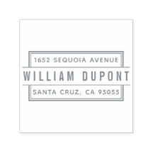 Endereço de Retorno de Pessoa de Solteiro Retangul