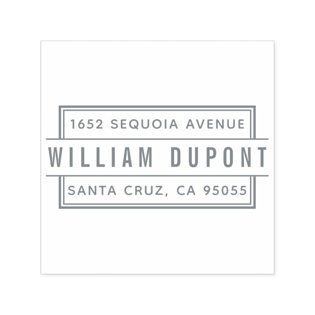 Carimbo Auto Entintado Endereço de Retorno de Pessoa de Solteiro Retangul (Design)