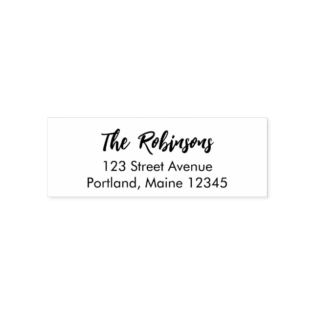 Carimbo Auto Entintado Endereço de Retorno de Sobrenome de Script de Pinc (Design)